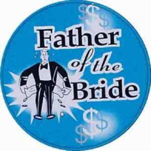 Father Of Bride Button 5"