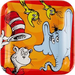 Dr. Seuss 9" Square Plates