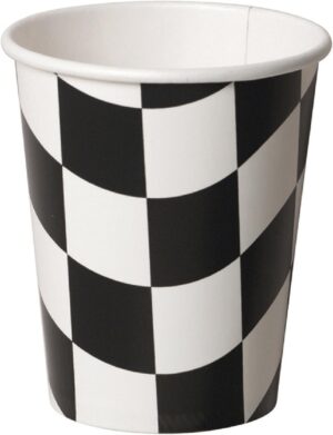 Black And White Checker 9oz Cups