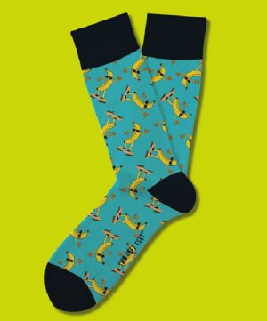 Two Left Feet Blue Bananrama Adult Socks
