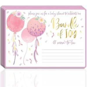 Blue Floral Elephant Invitations