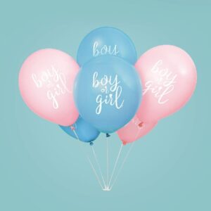 12" Gender Reveal Party Balloons 8CT