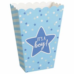 Baby Shower Popcorn Box Blue