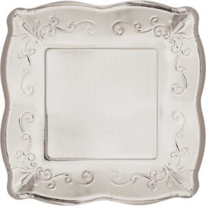 10" Embossed Square Banquet Plates