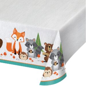 Wild One Woodland Plastic Tablecover 54" X 102"