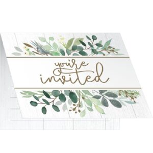 Eucalyptus Greens Favor Box W/ Ribbon