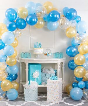 Blue And Gold Balloon Garland Kit