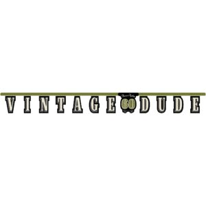 Vintage Dude Jointed Banner 60TH