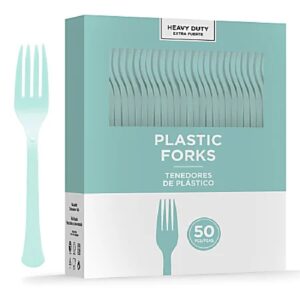 Solid Color Plastic Forks 50CT