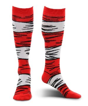 Cat In The Hat Costume Socks Adult