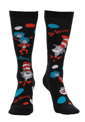 Cat In The Hat Pattern Socks Adult