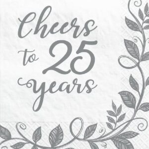 25th Anniversary Beverage Napkins