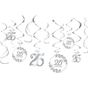 25th Anniversary Swirl Decorations