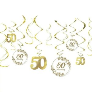 50th Anniversary Swirl Decorations