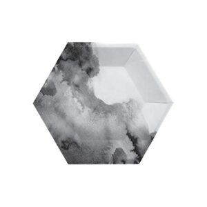 Black Hexagon 10" Plates