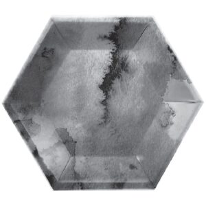 Black Hexagon 8" Plates