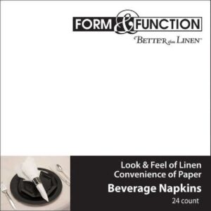 Airlaid White Beverage Napkins 24ct