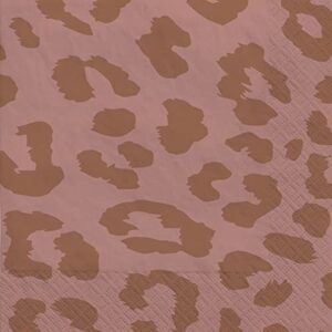 Rose Gold Leopard Beverage Napkins