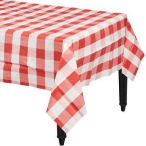 Red/White Plaid Tablecover 54"X108"