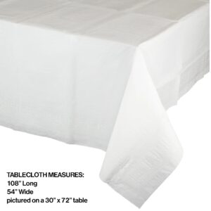 54x108 White Linette Tablecover