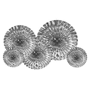 Metallic Fan Decorations 5PCS
