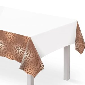 Rose Gold Leopard Plastic Table Cover