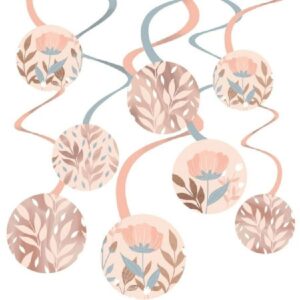 Rose Gold Floral Swirl Decoration