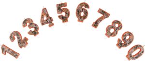 Camo Number Candle