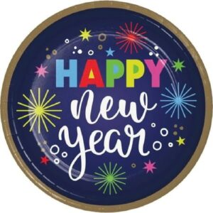 9" Beaming New Year Plate