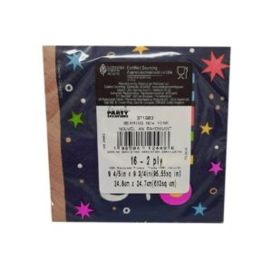 Beaming New Year Beverage Napkins