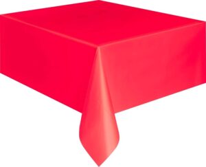 Ruby Red Plastic Tablecover 54X108