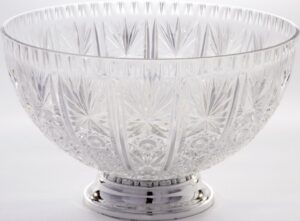 12qt Punch Bowl W/ Chrome Base