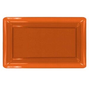 Orange Rectangle Tray Neon 12" X 18"