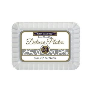 Clear 5" X 7" Deluxe Plates 24 Ct
