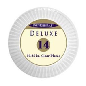 10.25" Clear Deluxe Plates 14 Ct