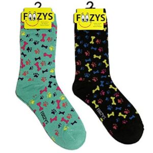 Bones & Paw Print Adult Crew Socks