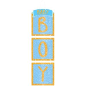Boy Glitter Drop Decorations