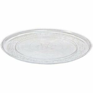 12" Ridge Clear Round Tray