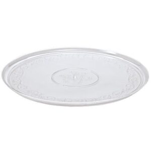 16" Ridge Clear Round Tray