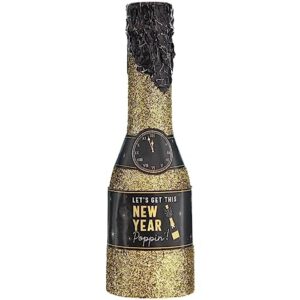 Glitter Bottle New Years Party Popper 4CT
