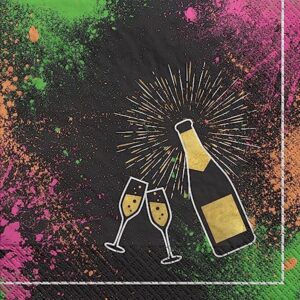 40CT Beverage Napkins New Year Countdown