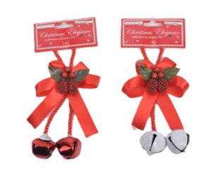 2 Large Bell Door Hanger With Braided Rope