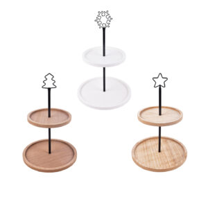 2 Tier Display Tray With Xmas Icons